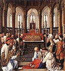 Rogier Van Der Weyden Canvas Paintings - Exhumation of St Hubert